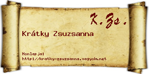 Krátky Zsuzsanna névjegykártya
